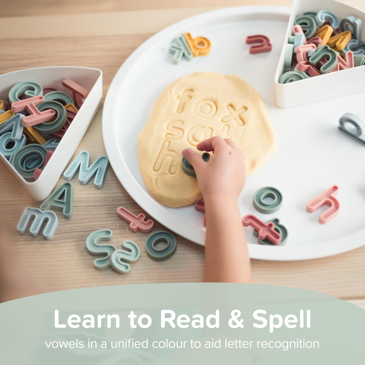 Inspire My Play silicone letters support messy play setups with easy cleanup and durability.