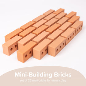Inspire My Play mini bricks for sensory bins, durable and easy to clean