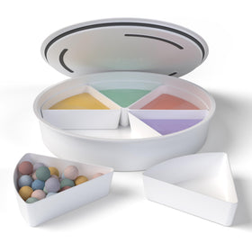 Inspire My Play sensory bin lid with a secure seal for tidy storage.