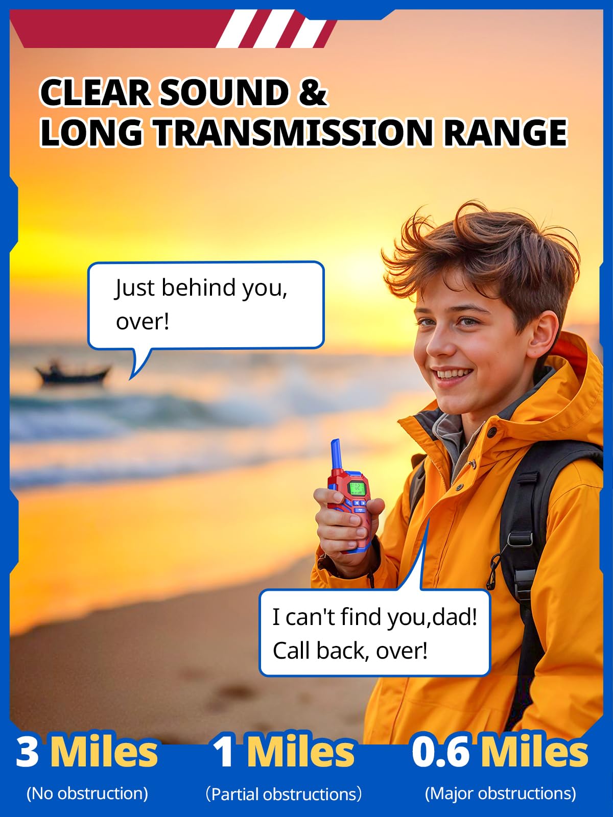 Inspireyes ergonomic walkie talkie design fits small hands for easy push-to-talk