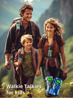 Inspireyes kids walkie talkie ideal for camping, hiking, and park activities.