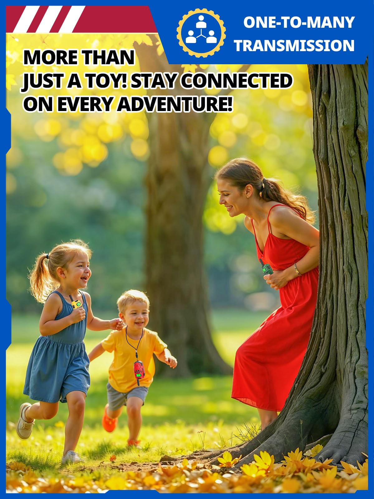 Inspireyes VOX-enabled walkie talkie allows hands-free use during active play
