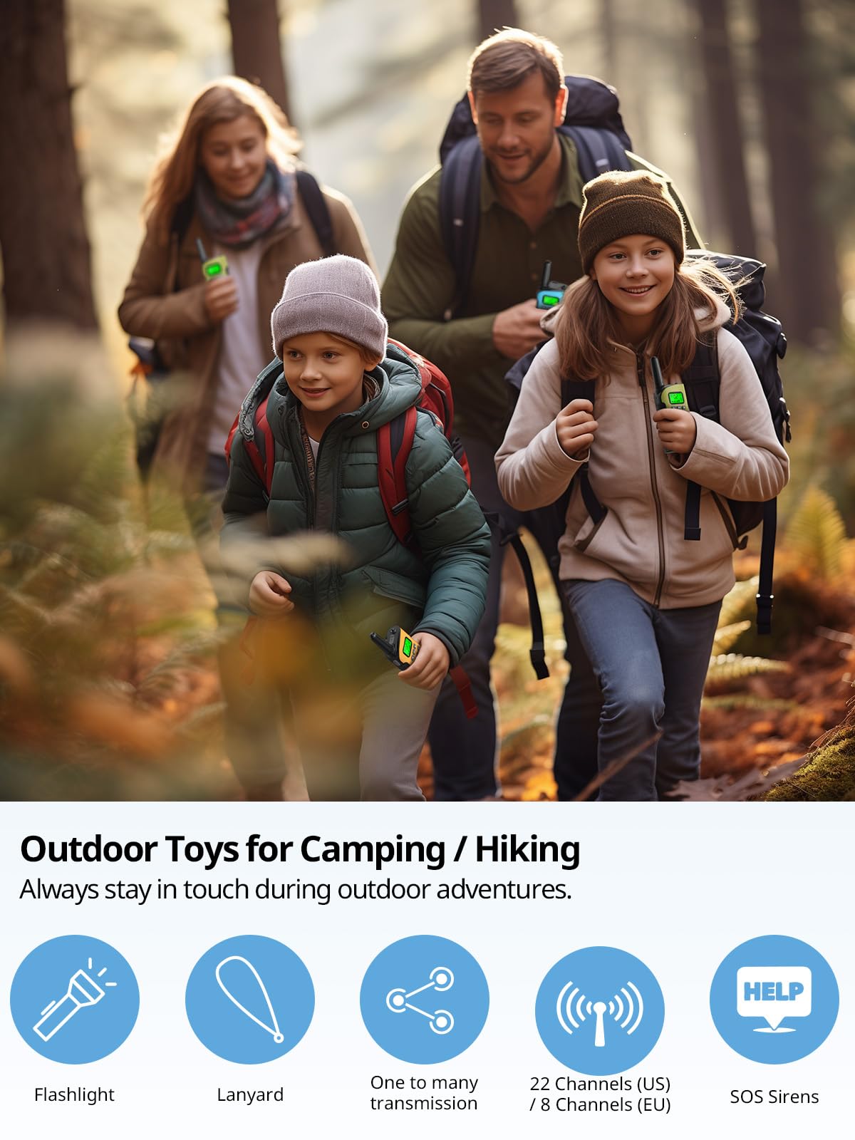 Inspireyes long-range walkie talkie delivers clear communication up to miles.