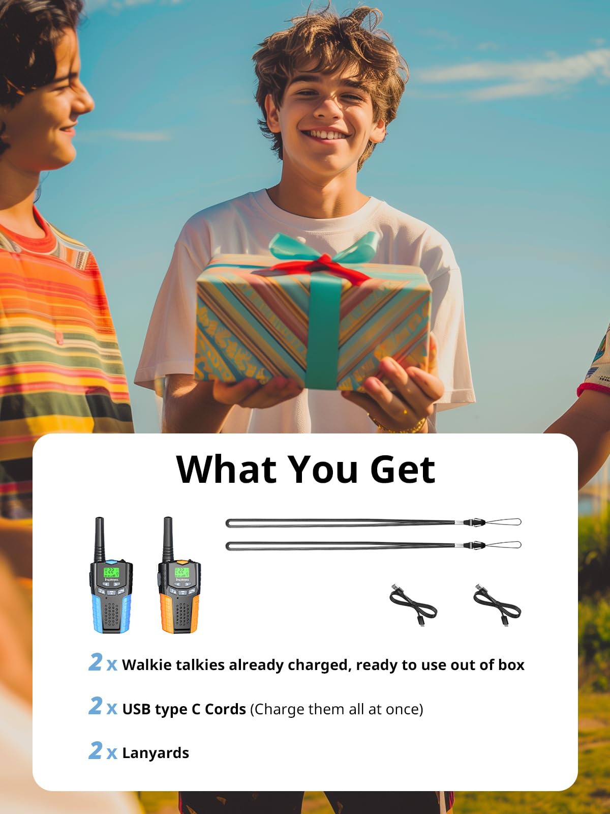 Inspireyes Walkie Talkies as a gift idea for birthdays and holidays.