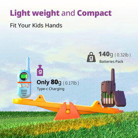 Inspireyes walkie talkies deliver up to 3 miles in open areas.