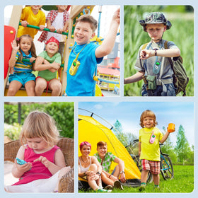 Inspireyes compact handheld walkie talkies fit small hands well.