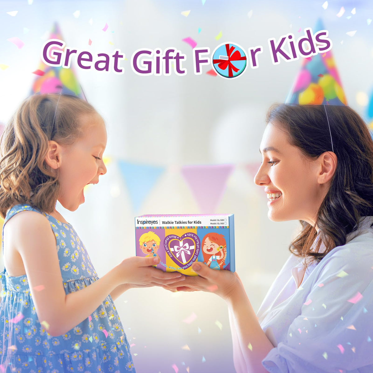 Inspireyes walkie talkies with Type-C charging for nonstop play.