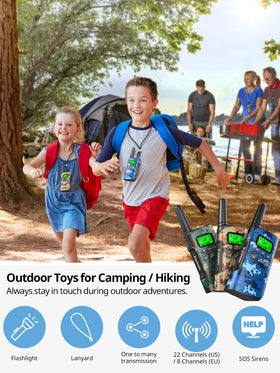 Inspireyes walkie talkies side view camouflage easy grip for active play
