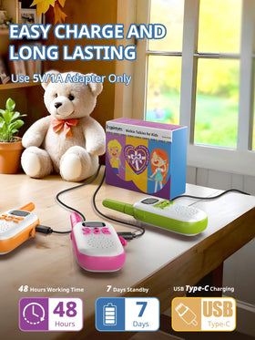 Inspireyes kids walkie-talkies ergonomic design for comfortable grip and easy handling.