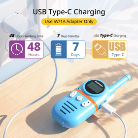 Inspireyes walkie talkies with ergonomic design for small hands.
