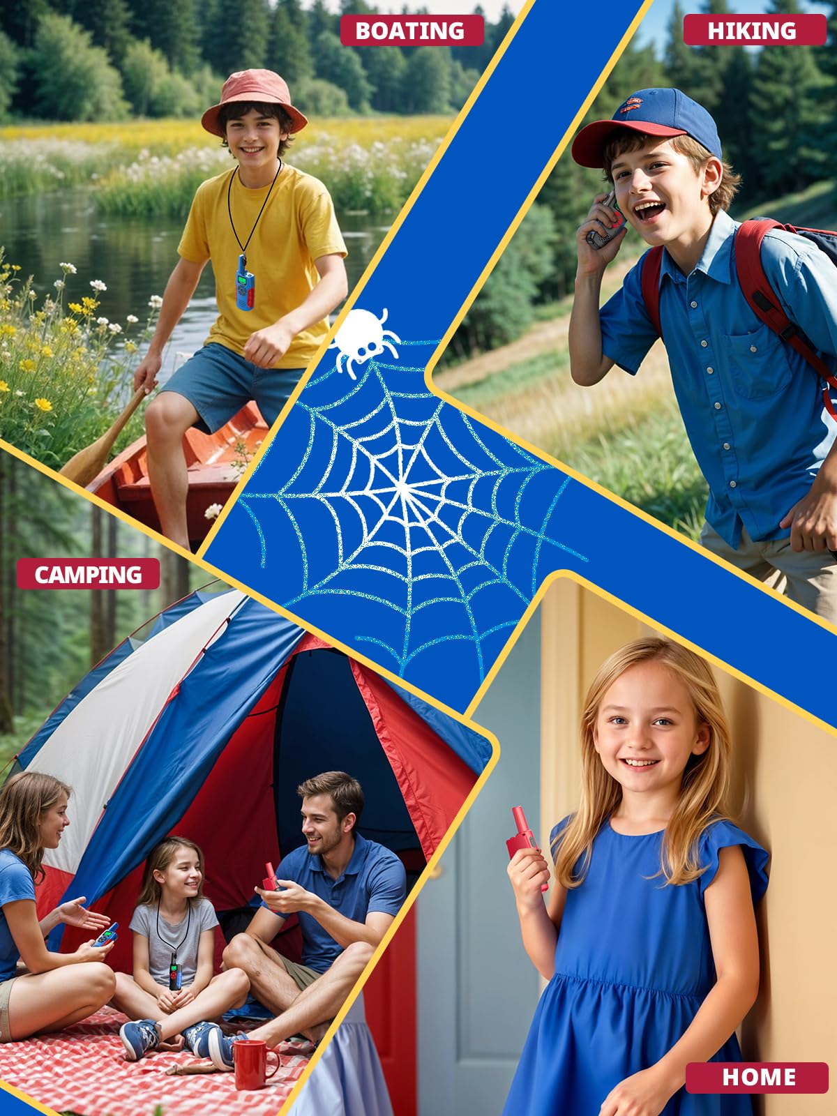 Inspireyes walkie talkies for kids LCD backlit display visible day and night