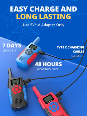 Inspireyes walkie talkies for kids side view highlighting lightweight build