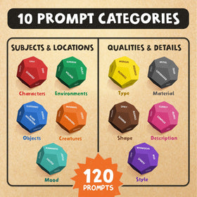 Insplore Art Dice creatures prompts inspire imaginative creature studies