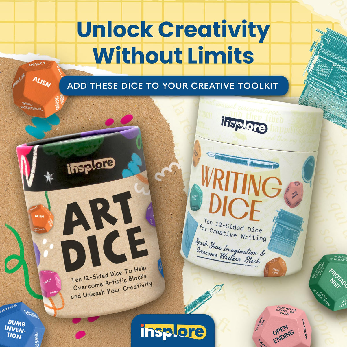 A complete creative writing kit to explore stories and prompts.