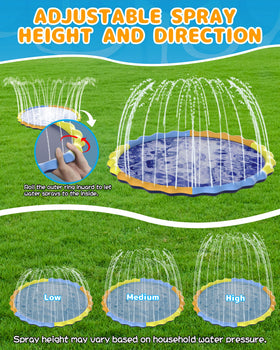 Instraella Splash Pad uses durable 0.5mm PVC for long-lasting play.