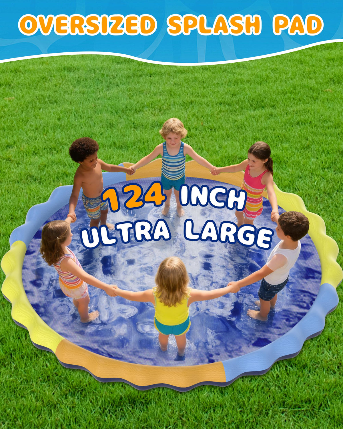Instraella Splash Pad non-slip surface supports safe running and jumping.
