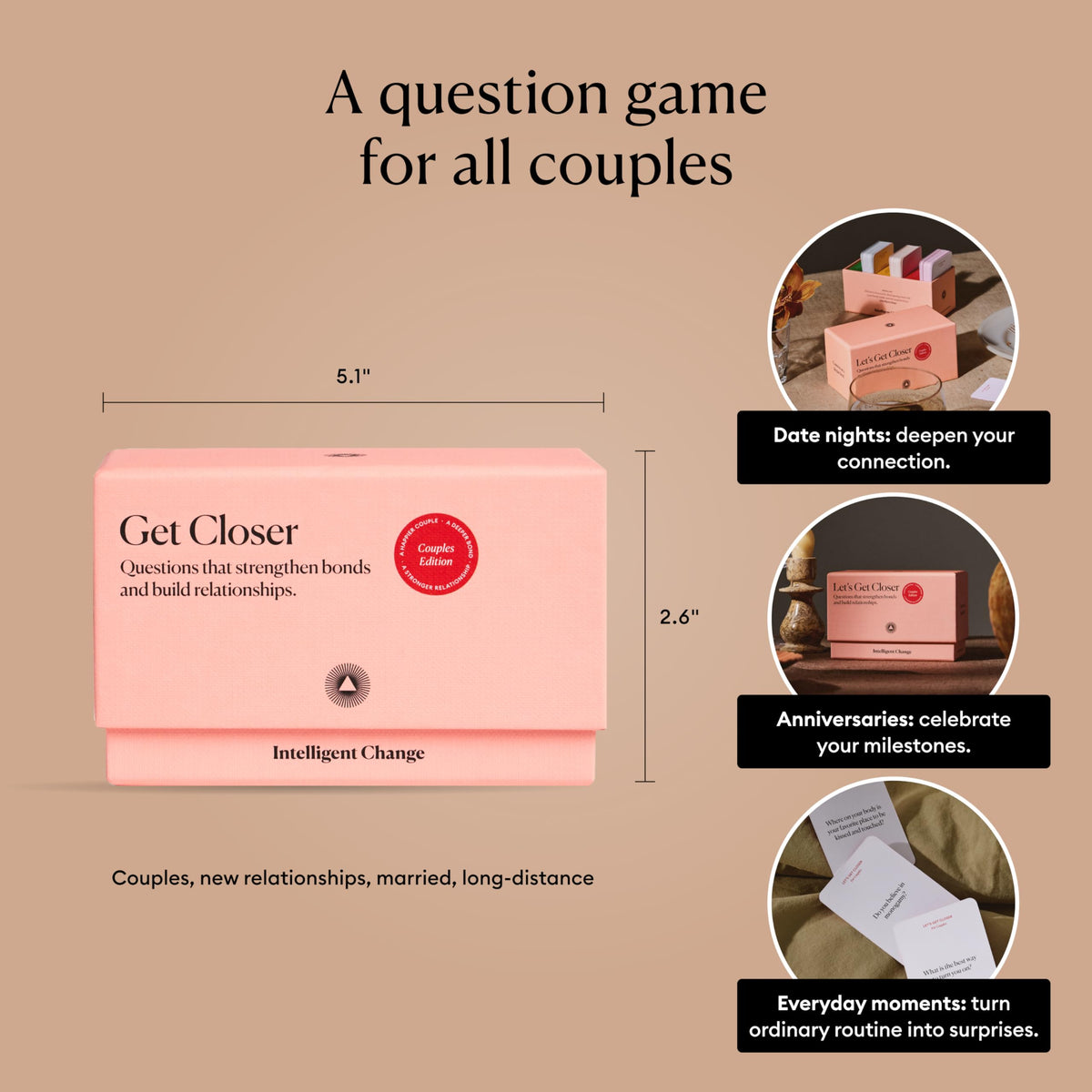 Get Closer levels Close to Closest, deeper personal questions.