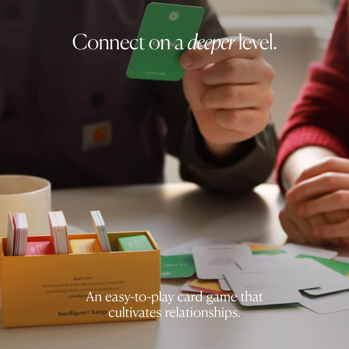 Intelligent Change Get Closer at a dinner table with engaging prompts and conversation