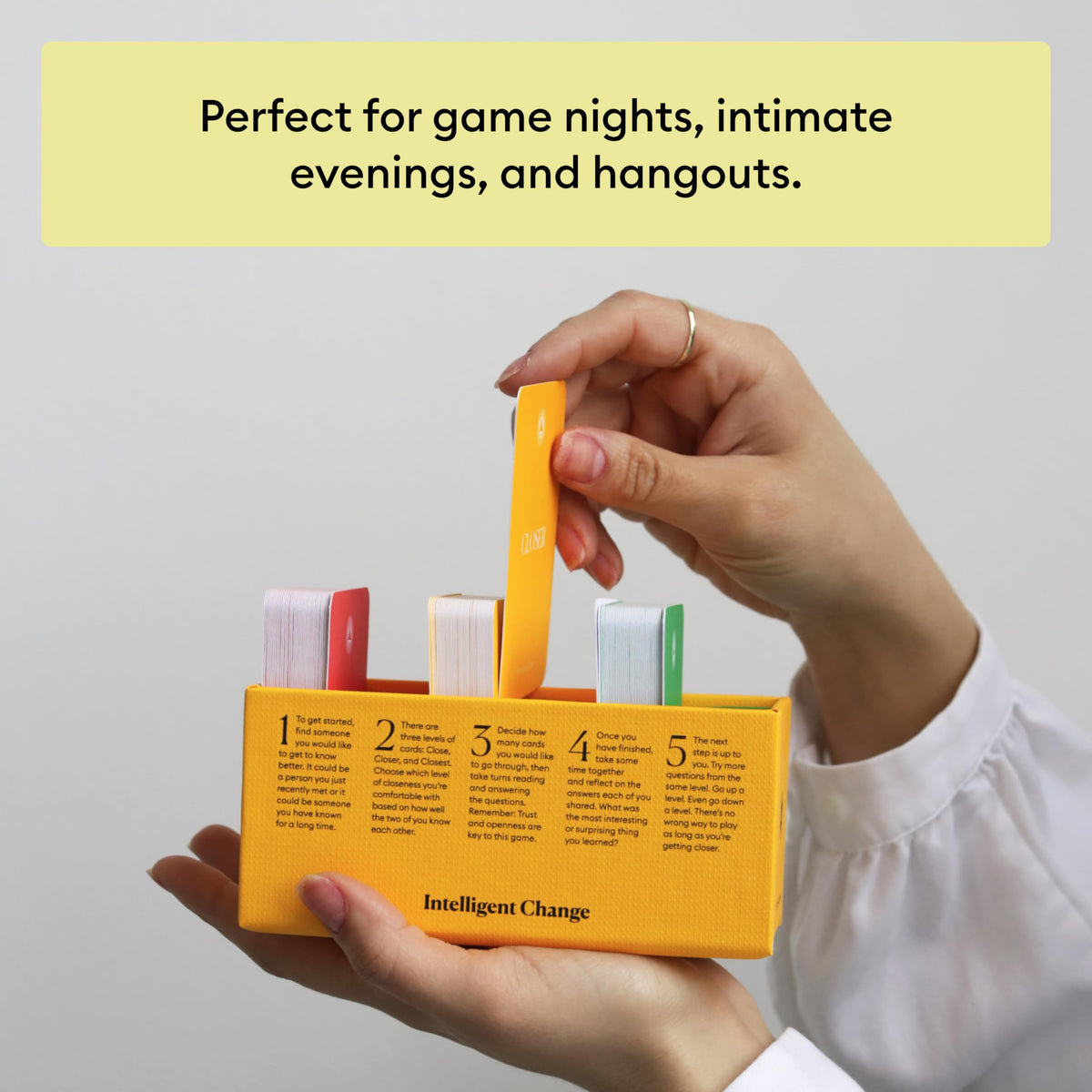 Intelligent Change Get Closer family game night with friends and relatives
