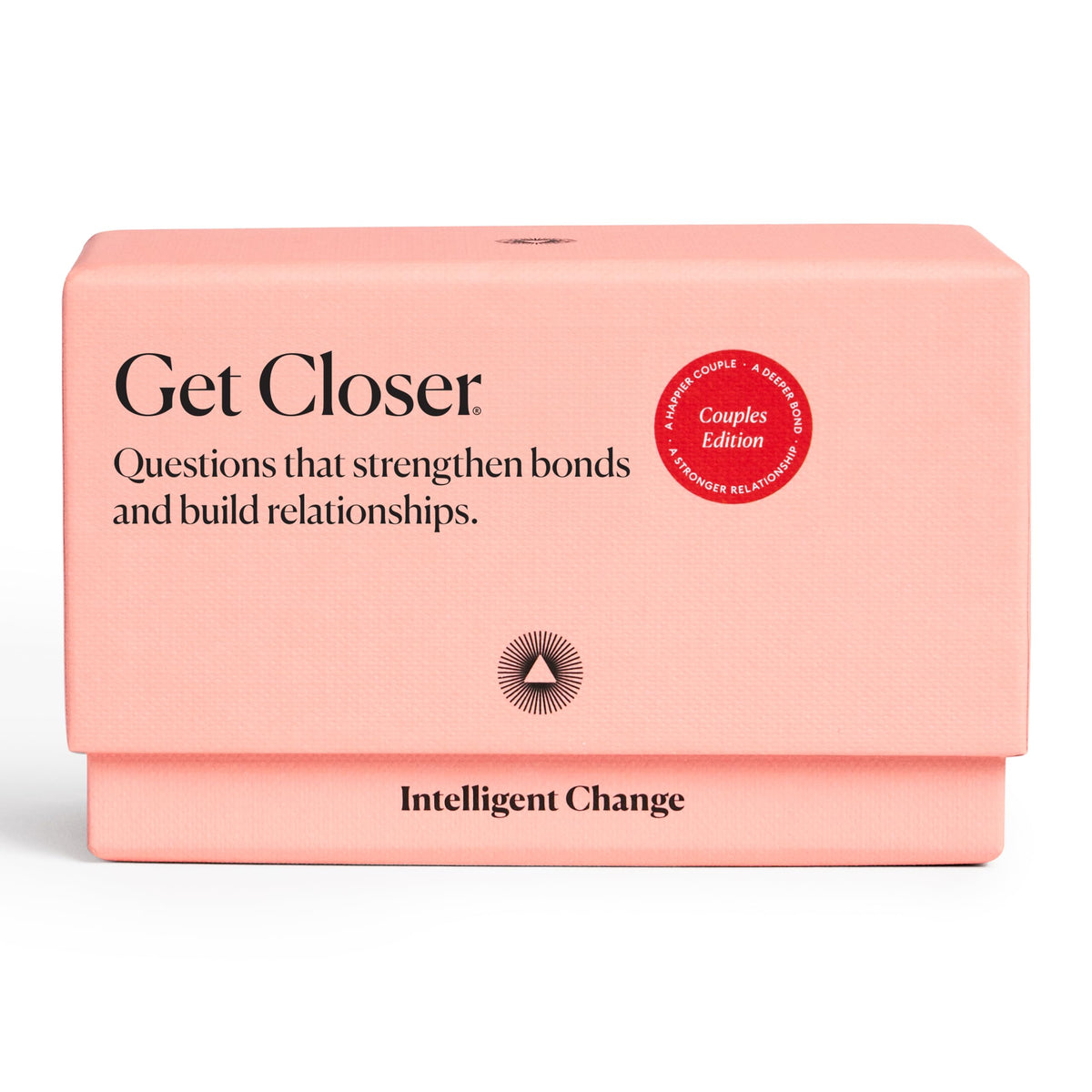 Intelligent Change Get Closer packaging box, compact for travel-friendly date nights.