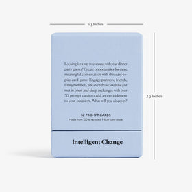 Intelligent Change ice breaker cards deck enhances social moments.