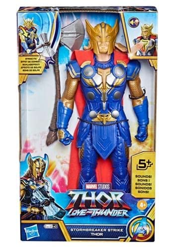 Electronic sounds unleash Marvel action as kids press buttons.