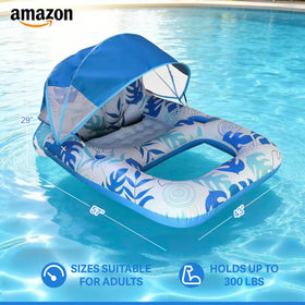 Interest Monkey blue and white wave pattern adds style