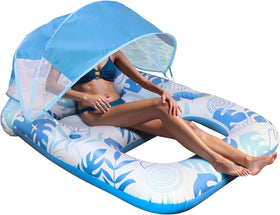 Interest Monkey inflatable pool float with canopy for adults