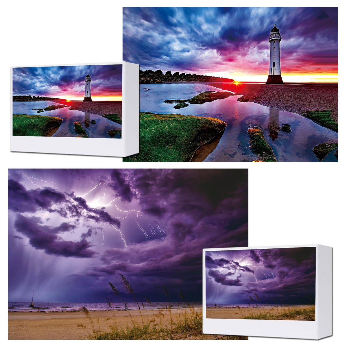 Interest Monkey Sunset Lighthouse 1000-piece puzzle for mindful evenings