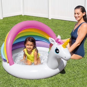 Intex 50x40x27 inch unicorn pool with easy setup for quick summer use.