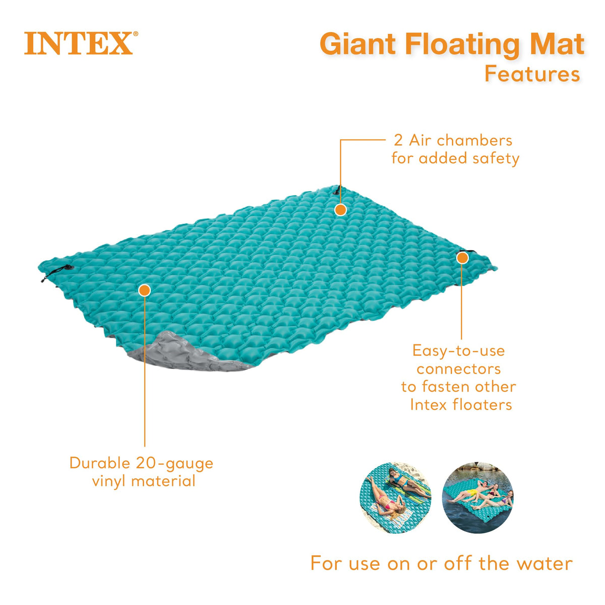 Two air chambers allow quick inflation and deflation