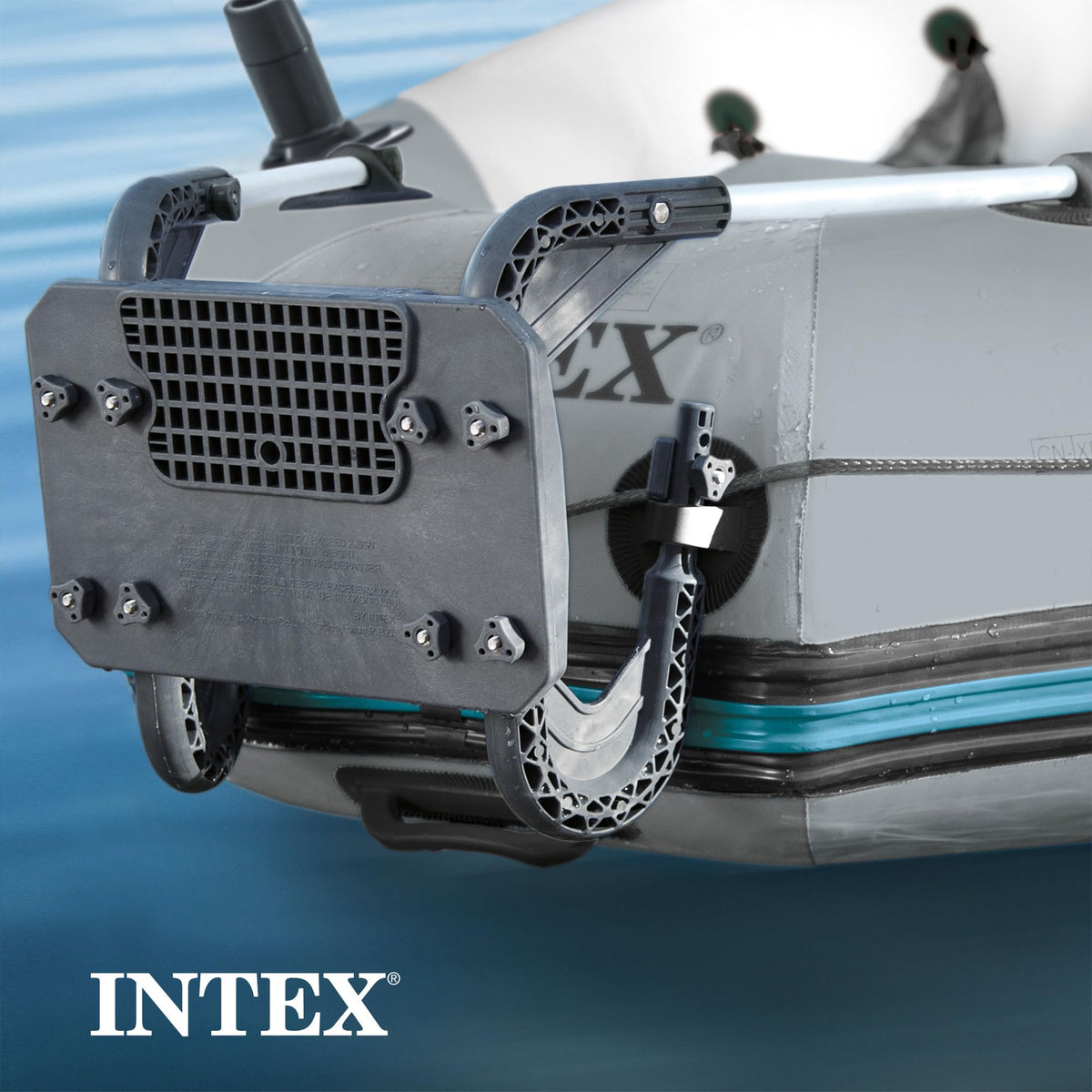 INTEX 68624EP aluminum arms and composite base for stable motor mounting