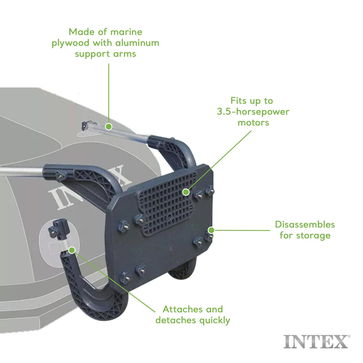 INTEX 68624EP heavy-duty composite mount with aluminum arms for durable mounting