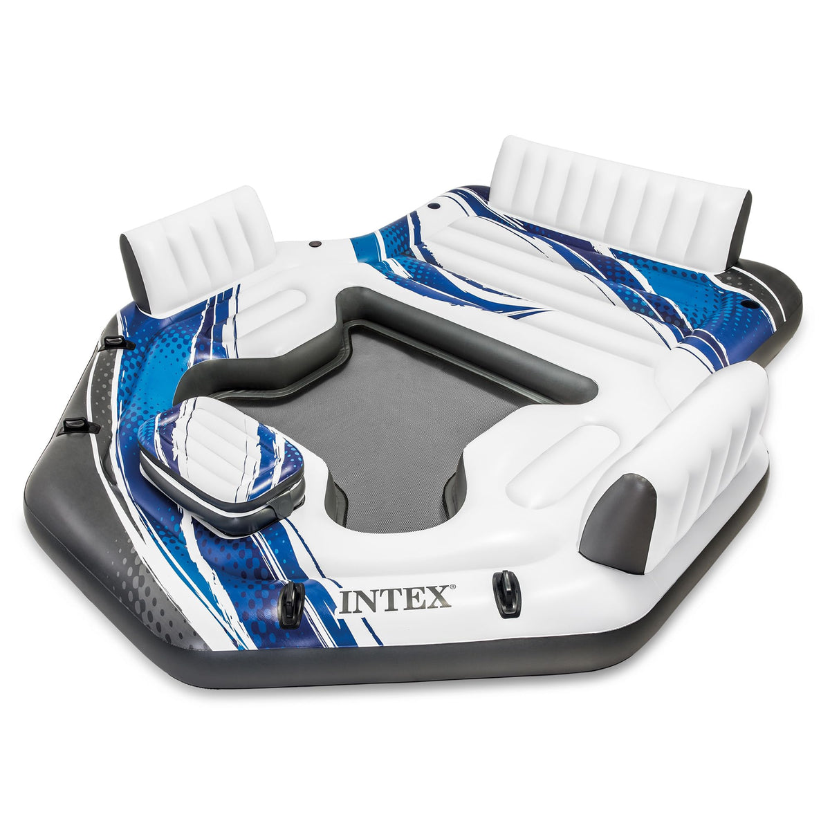 Intex Blue Tropic 5-person raft offering spacious group lounging for lakes and pools