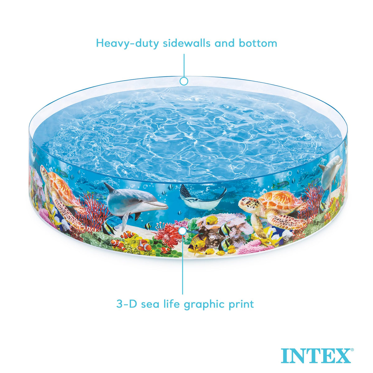 Intex Deep Sea Blue pool offers easy no-inflation setup