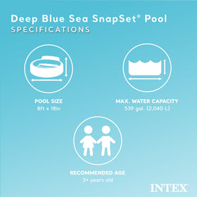 Intex Deep Sea Blue pool offers a toddler play area for quick cooling