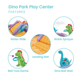 Intex Dino Park pool dimensions showing ample play space