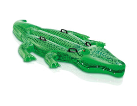 Intex Giant Gator Ride-On 80 by 45 inches, a spacious pool toy for family fun.