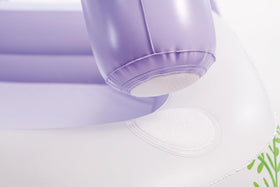 Intex inflatable floor adds soft cushioning for safe splashing sessions.