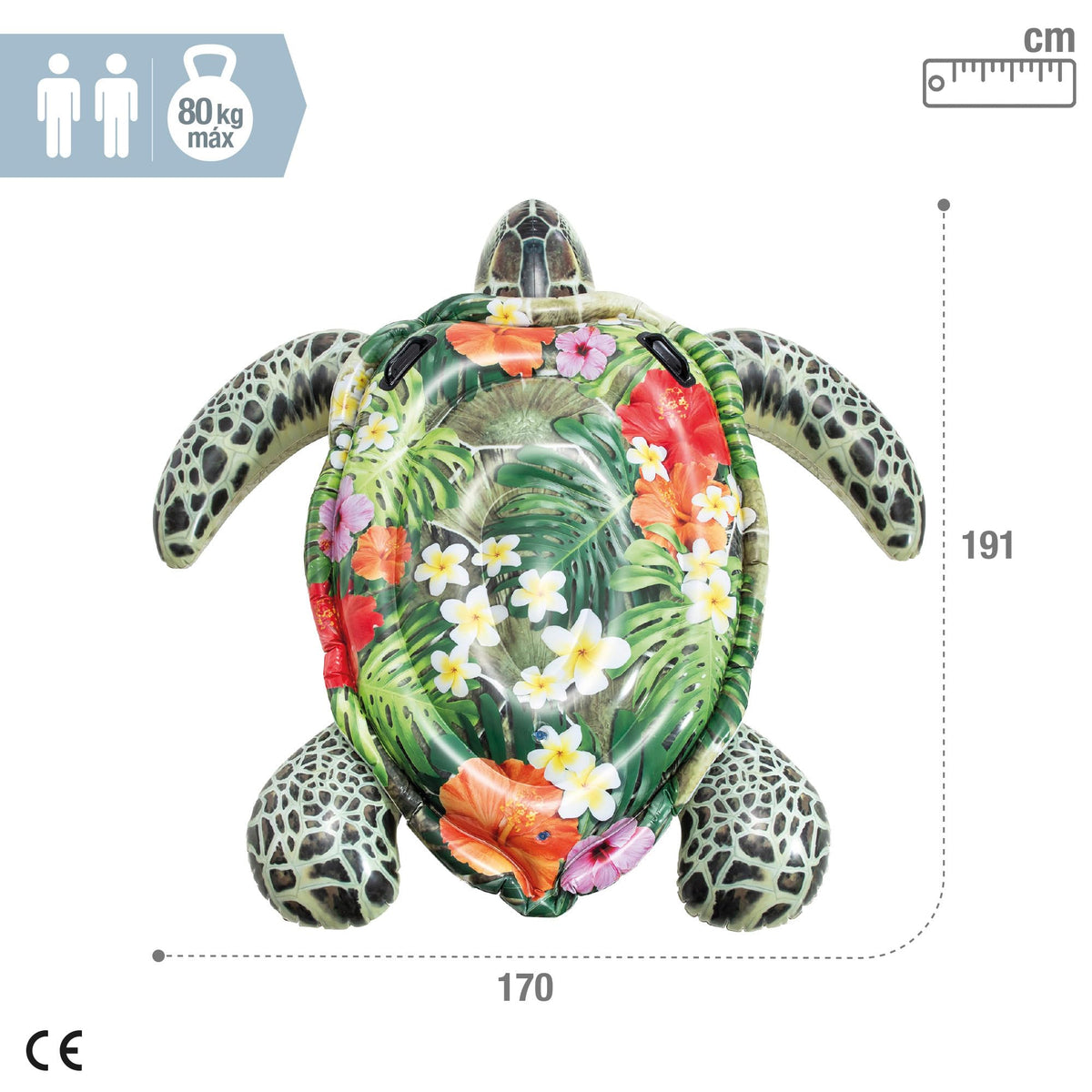 Intex inflatable turtle made from durable vinyl for summer fun