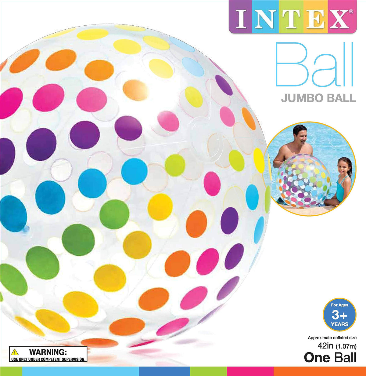 Intex Jumbo Ball 42in oversized design adds extra fun to playtime