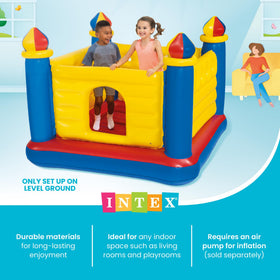 Intex Jump-O-Lene Castle backyard setup in sunlight