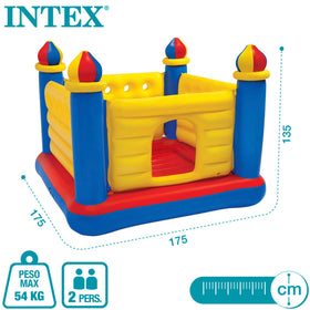 Intex Jump-O-Lene Castle bright walls showcase vibrant color for engaging play