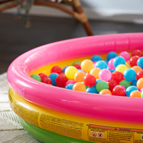 Intex Kiddie Pool Sunset Glow design adds color and play value to any yard.