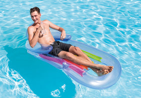 Intex King Kool Inflatable Lounge built-in drink holder keeps beverages handy