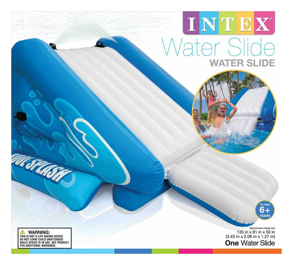 Intex Kool Splash pool slide kids using the slide for family-friendly fun