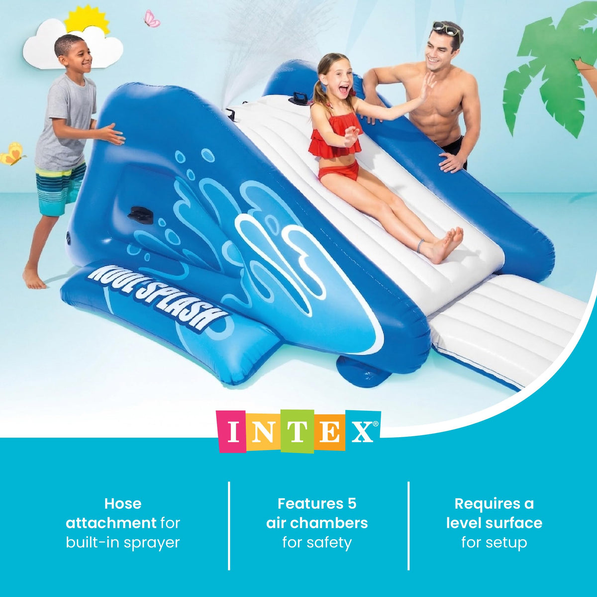 Intex Kool Splash stepping mat provides stable grip at the base.