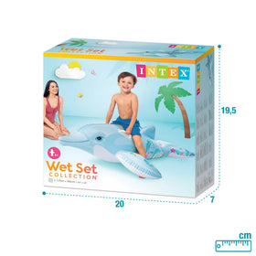 Intex Lil Dolphin packaging and setup ready for quick use.