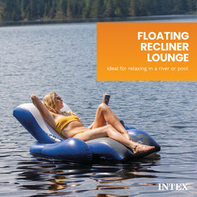 Intex lounge backrest and armrests provide contoured support.