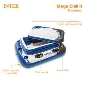 Intex Mega Chill II six cup holders for easy sharing and access